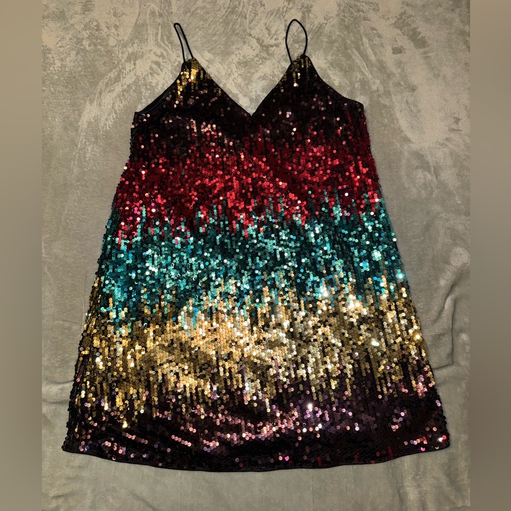 Glamorous Sequin Midi Dress - Multicolor